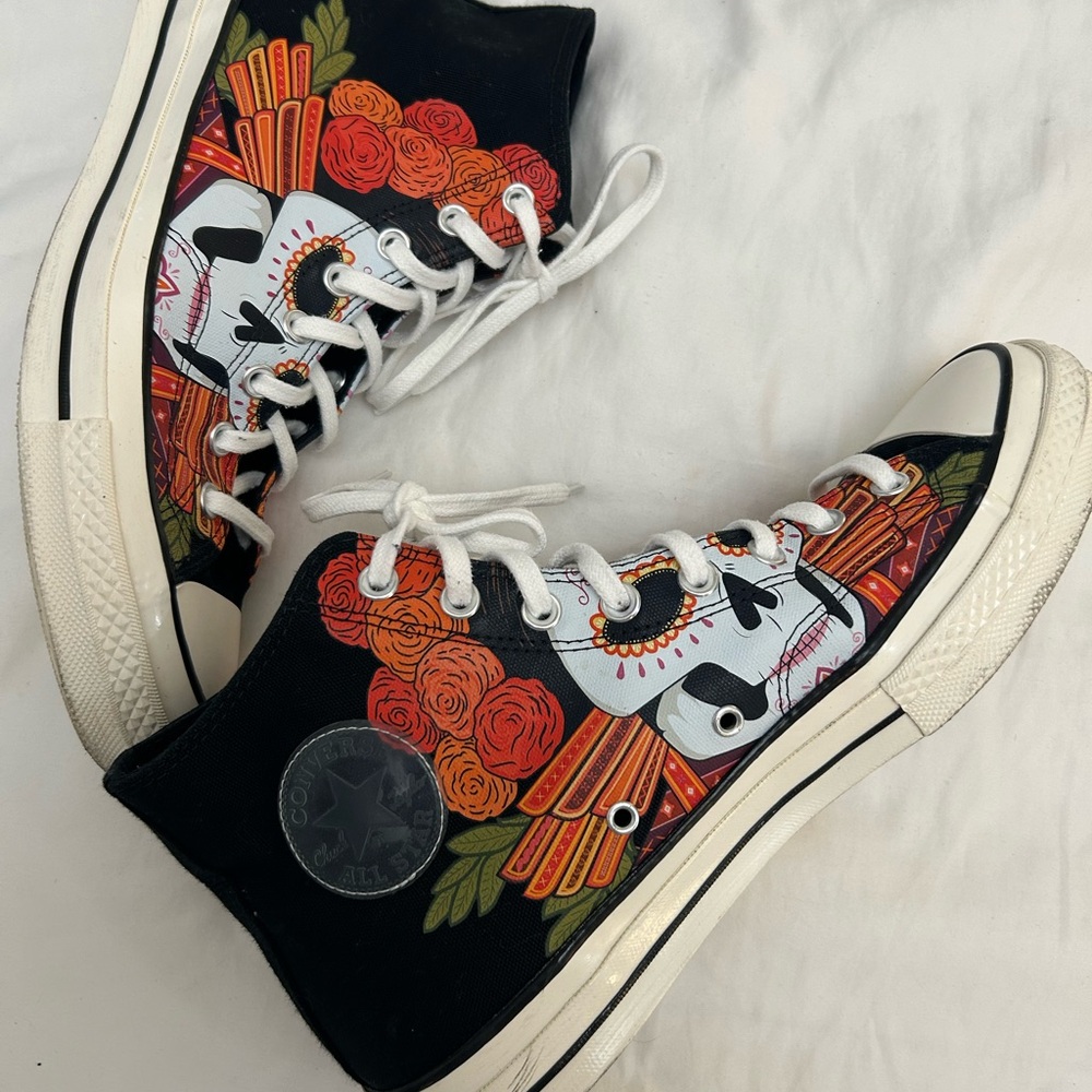 Converse Dia De Los Muertos  All Star Hi Cultural Art Sneakers Men's Size 10